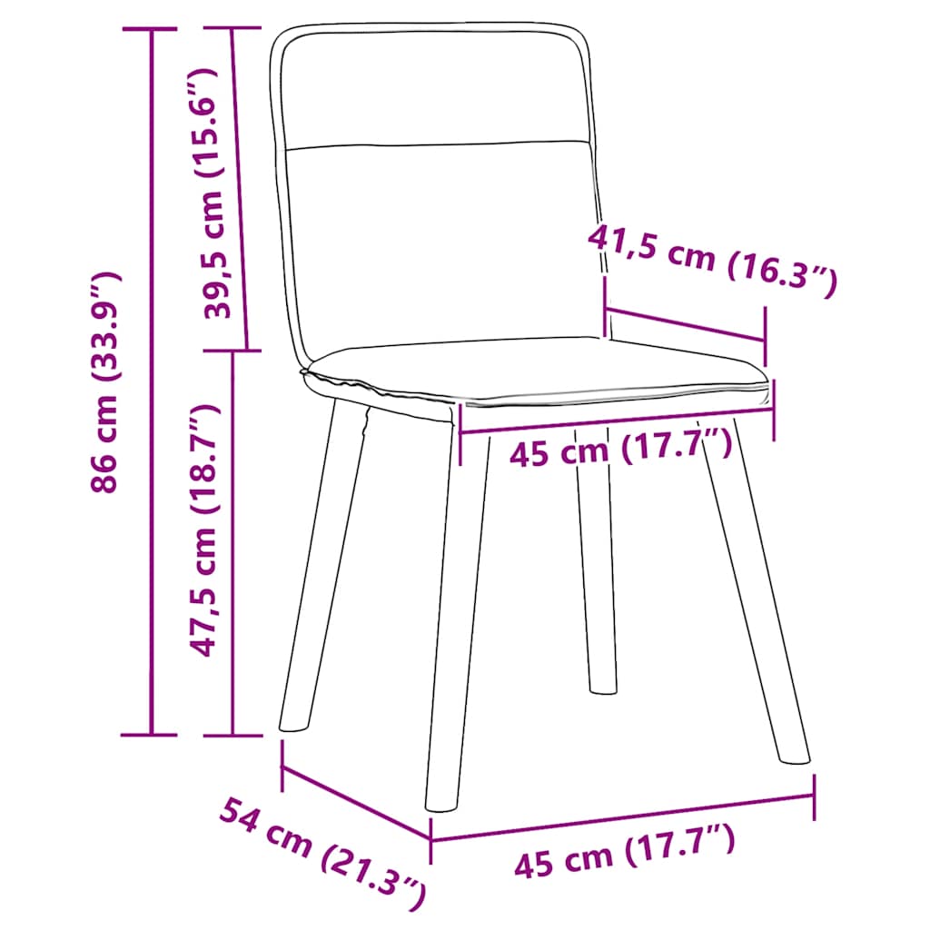 vidaXL Sillas de comedor 2 uds tela azul jeans