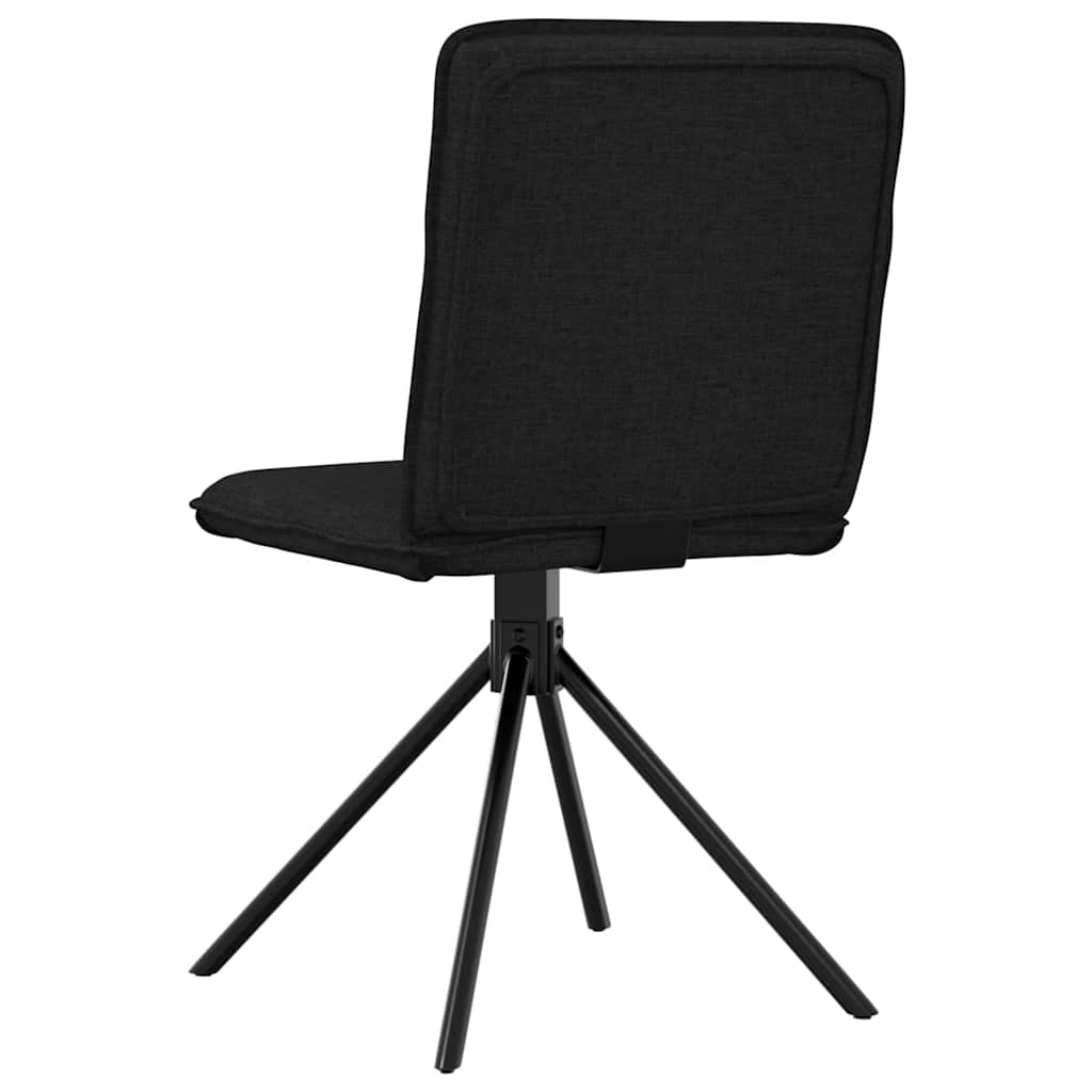 vidaXL Sillas de comedor 2 unidades tela negro