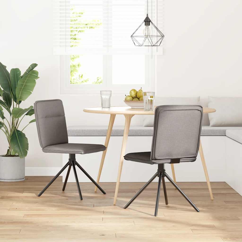 vidaXL Sillas de comedor 2 unidades tela gris taupé