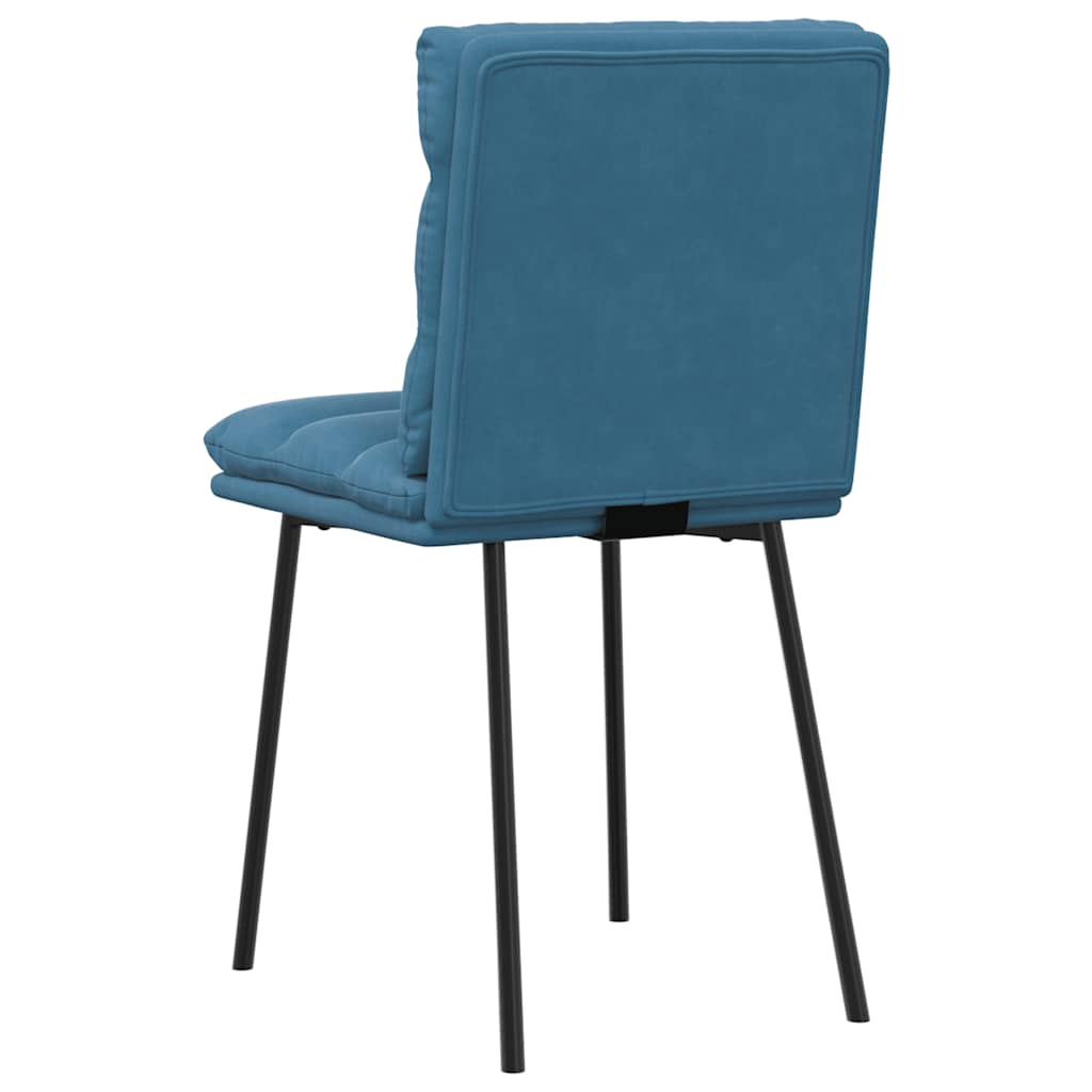 vidaXL Sillas de comedor 2 unidades terciopelo azul