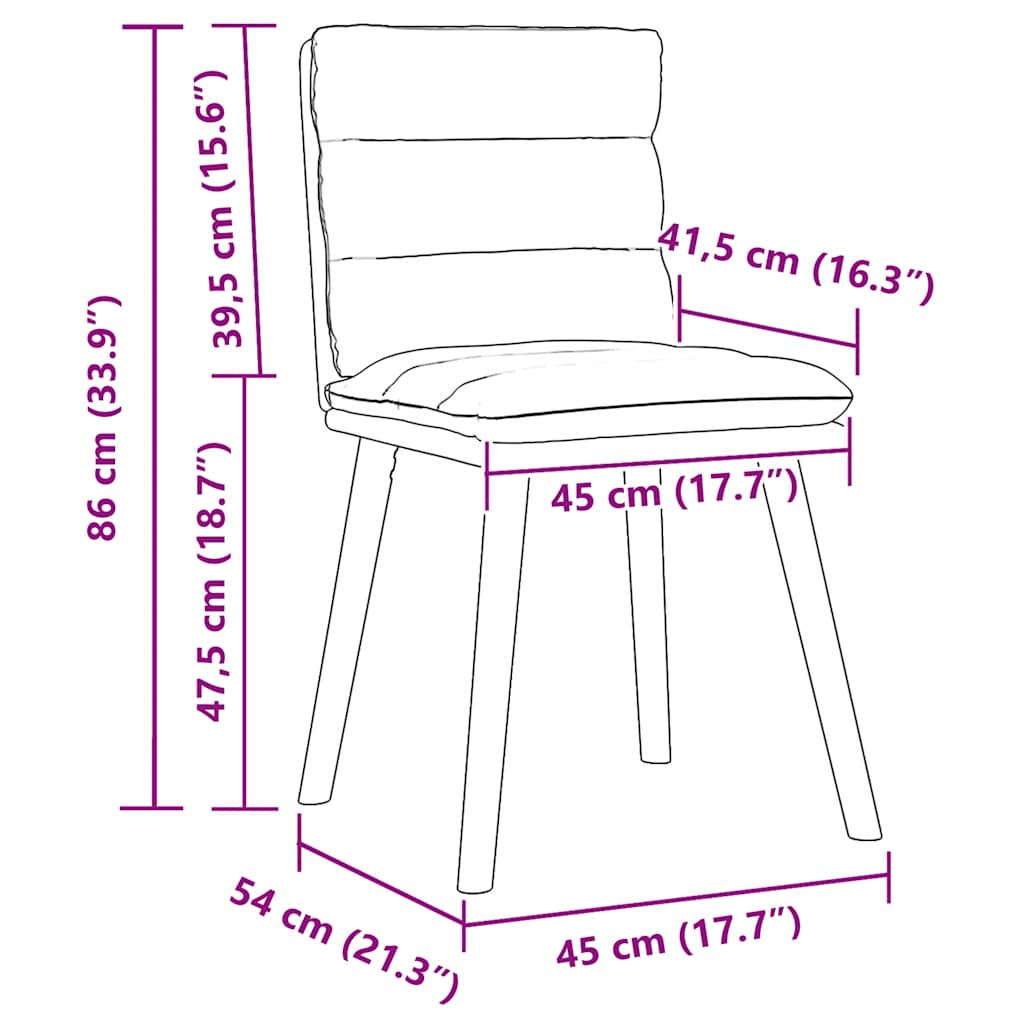 vidaXL Sillas de comedor 2 unidades tela rojo tinto