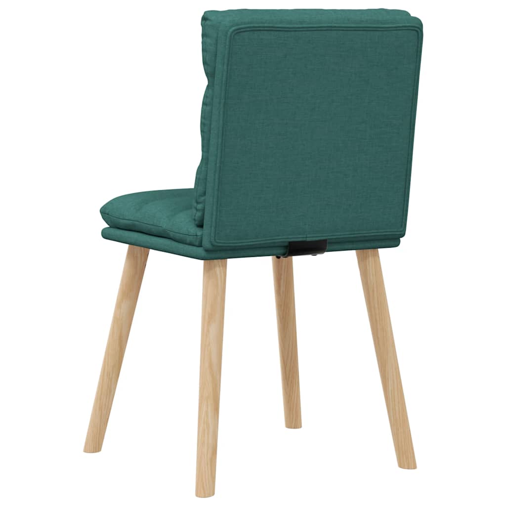 vidaXL Sillas de comedor 2 unidades tela verde oscuro