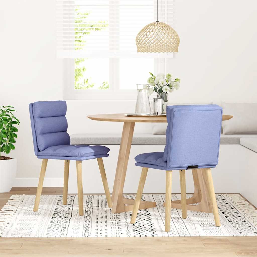 vidaXL Sillas de comedor 2 uds tela azul jeans