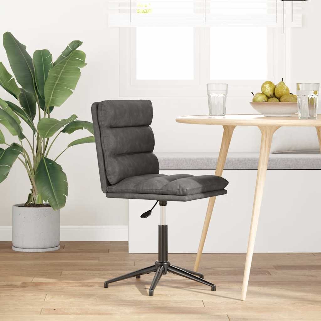 vidaXL Silla de comedor de cuero sintético negra