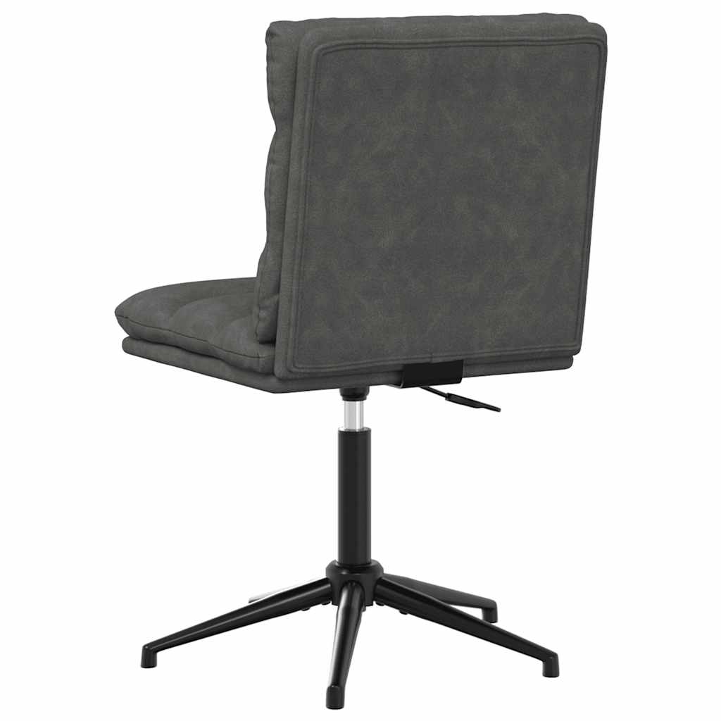 vidaXL Silla de comedor de cuero sintético negra