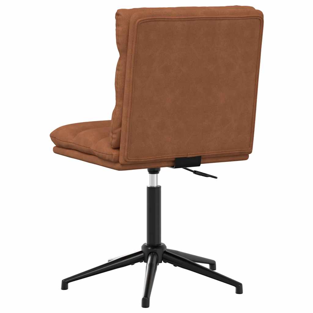 vidaXL Silla de comedor de cuero sintético marrón