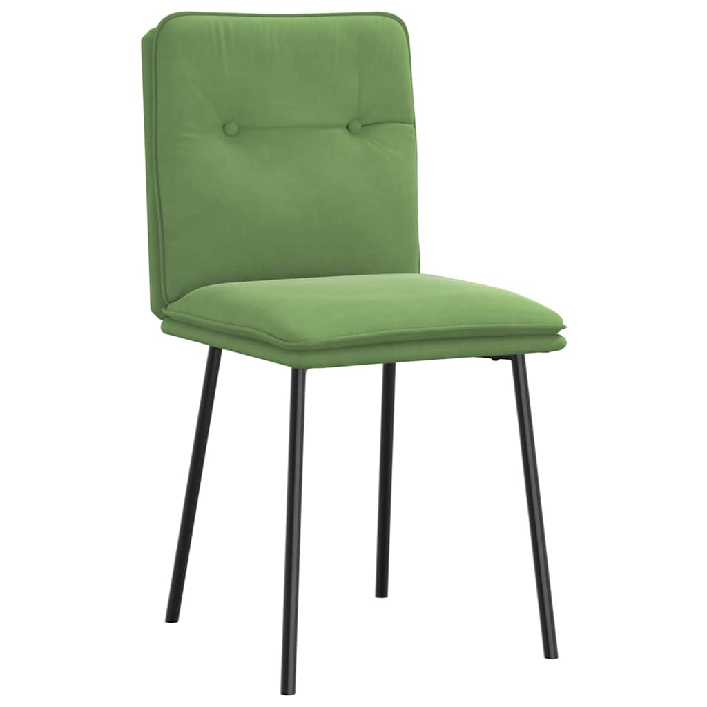 vidaXL Sillas de comedor 2 unidades terciopelo verde claro