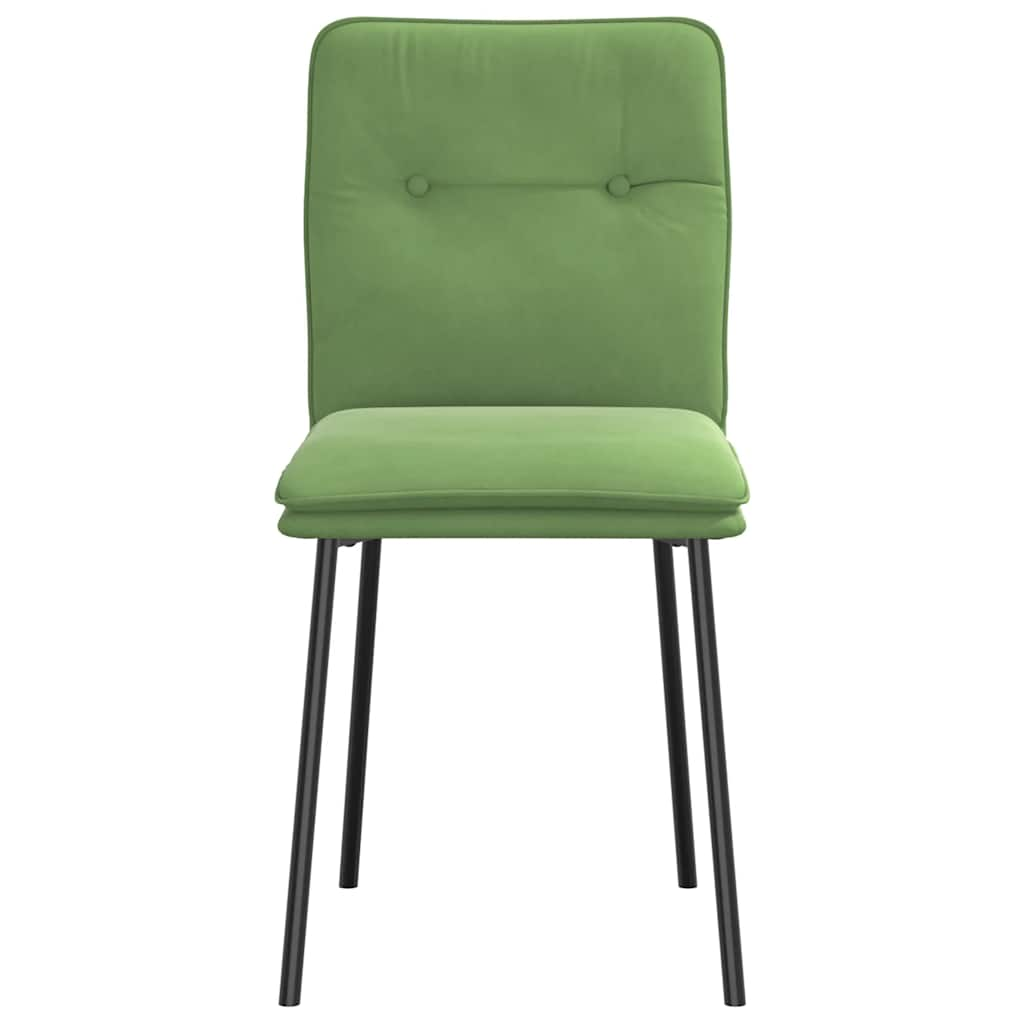 vidaXL Sillas de comedor 2 unidades terciopelo verde claro