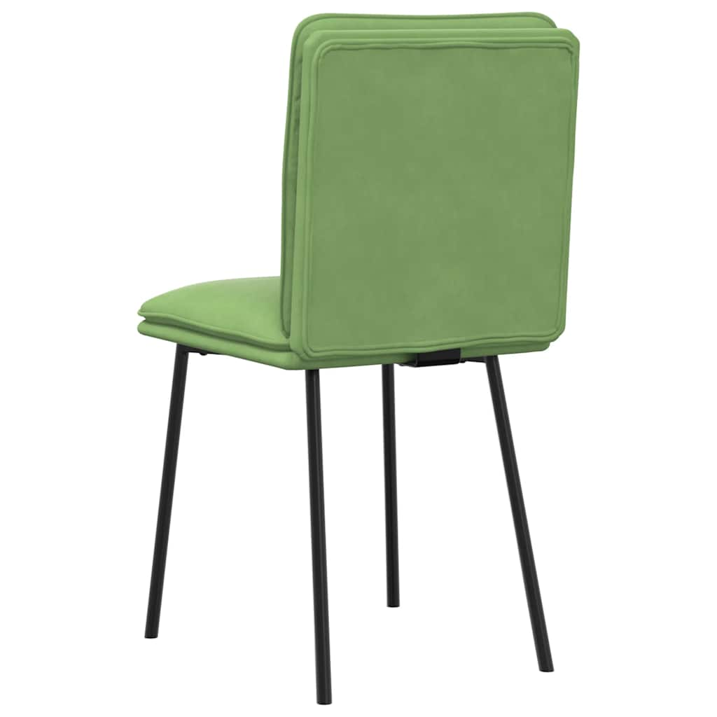 vidaXL Sillas de comedor 2 unidades terciopelo verde claro