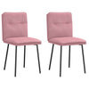 vidaXL Sillas de comedor 2 unidades terciopelo rosa