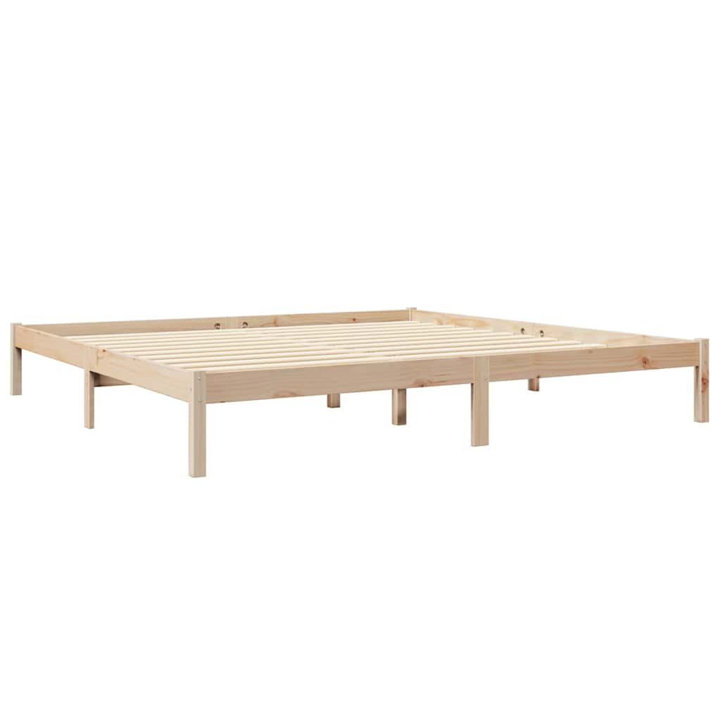 vidaXL Cama con estantería sin colchón madera maciza de pino 180x200cm