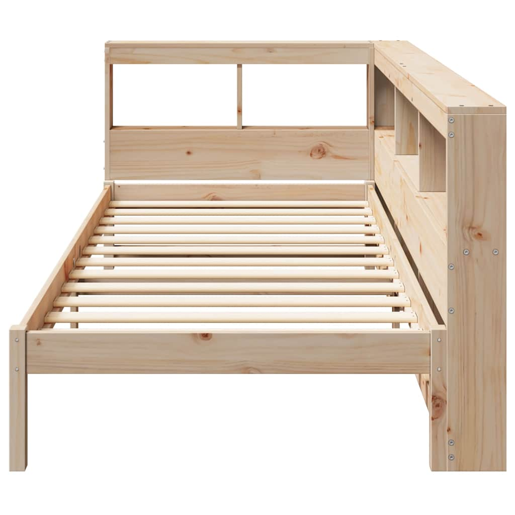 vidaXL Cama con estantería sin colchón madera maciza de pino 100x200cm