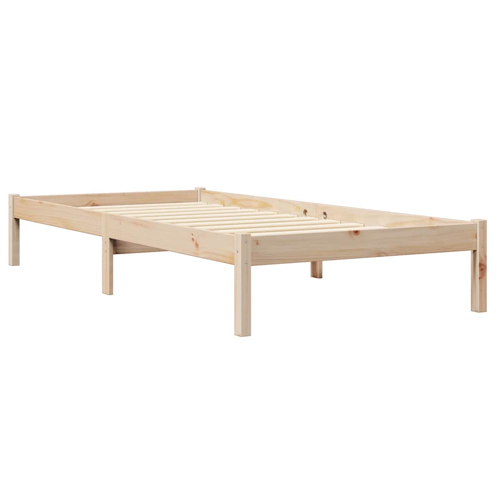 vidaXL Cama con estantería sin colchón madera maciza de pino 100x200cm