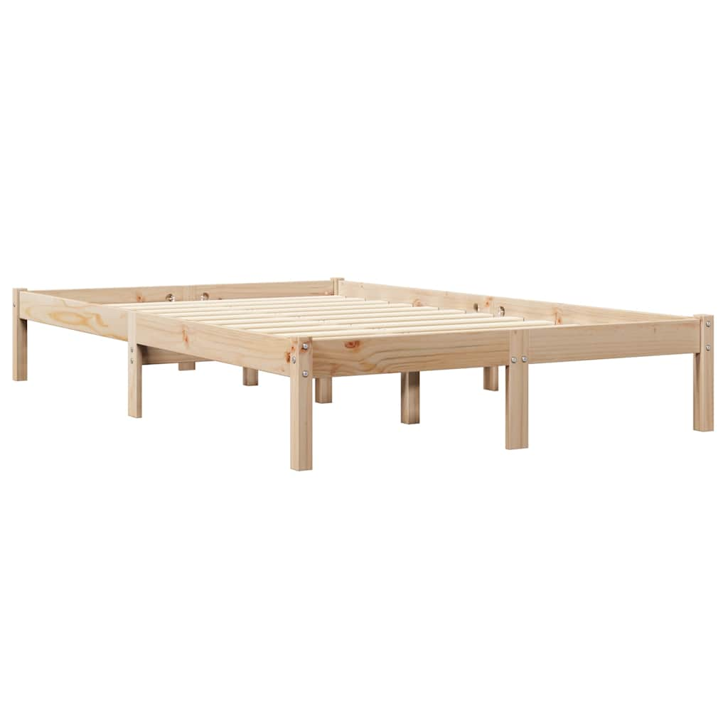 vidaXL Cama con estantería sin colchón madera maciza de pino 120x190cm