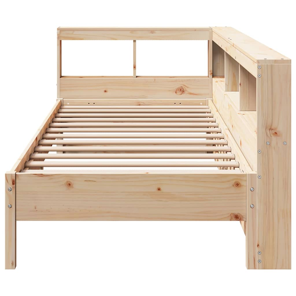 vidaXL Cama con estantería sin colchón madera maciza de pino 100x200cm