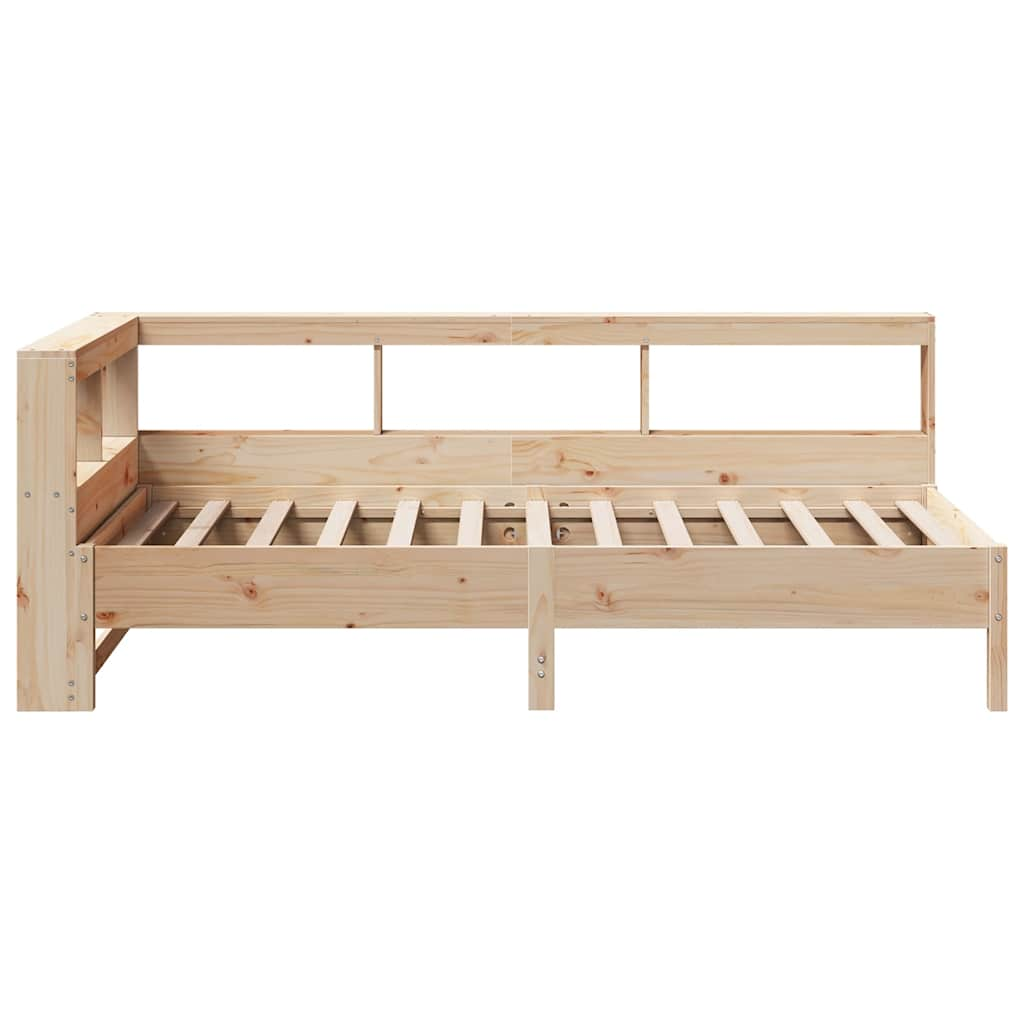 vidaXL Cama con estantería sin colchón madera maciza de pino 100x200cm