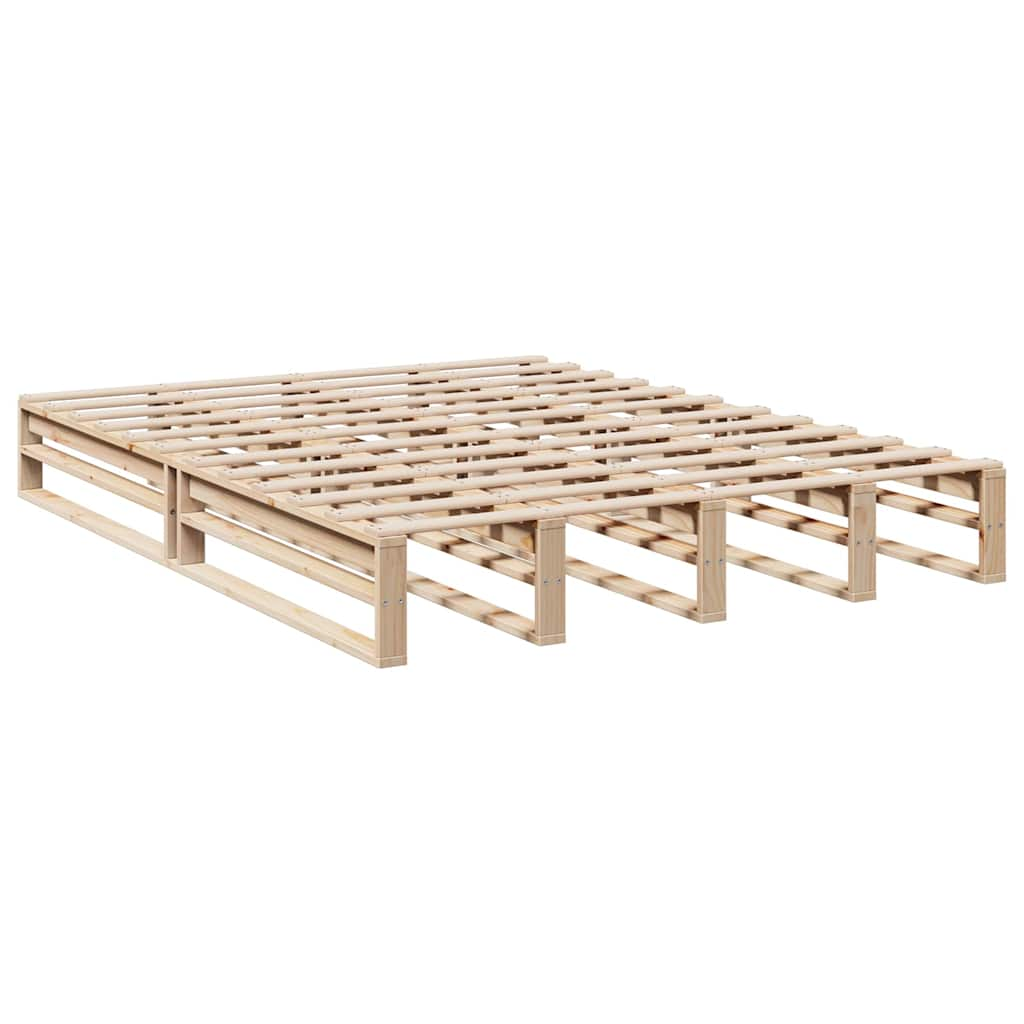 vidaXL Cama con estantería sin colchón madera maciza de pino 160x200cm