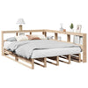 vidaXL Cama con estantería sin colchón madera maciza de pino 135x190cm