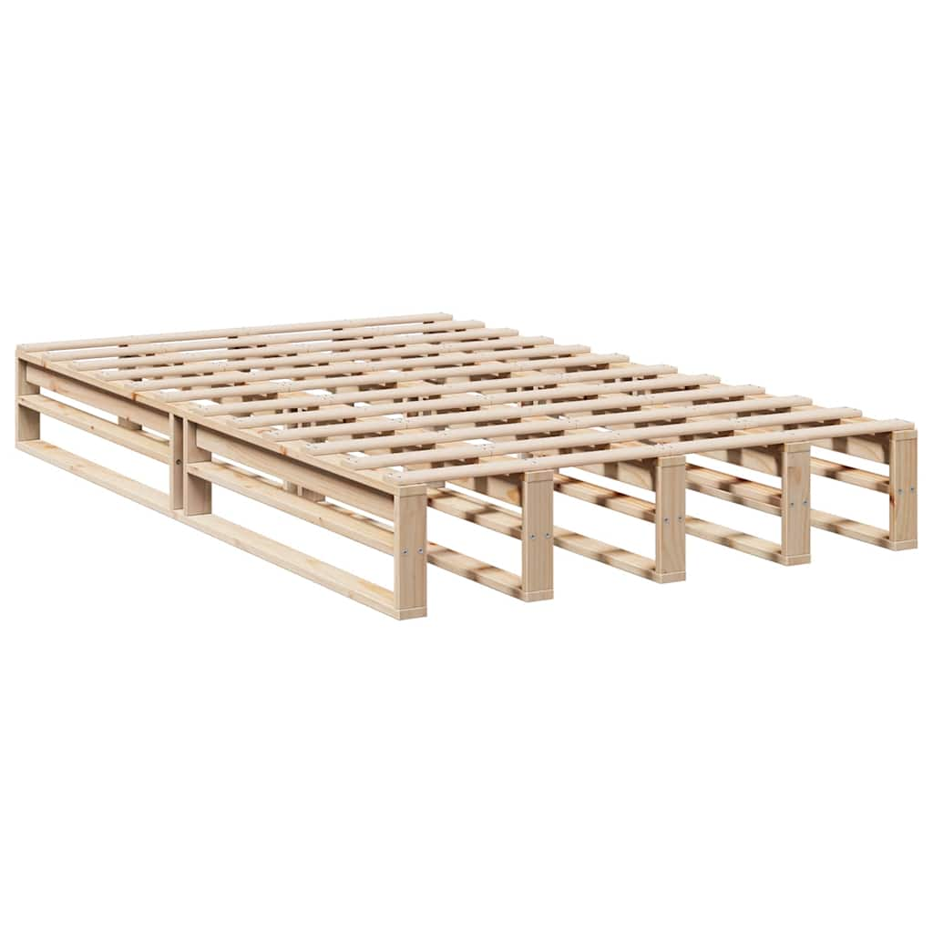 vidaXL Cama con estantería sin colchón madera maciza de pino 120x190cm