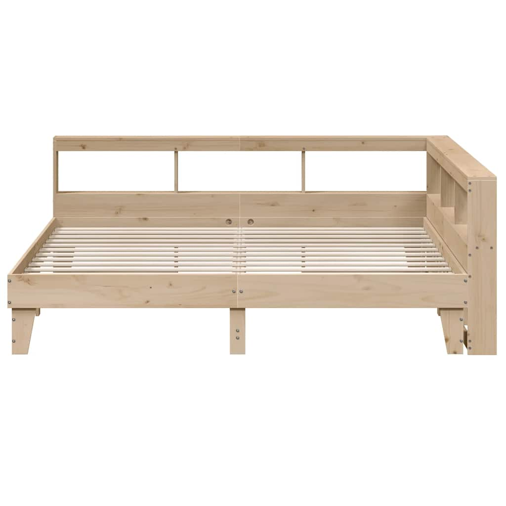 vidaXL Cama con estantería sin colchón madera maciza de pino 180x200cm