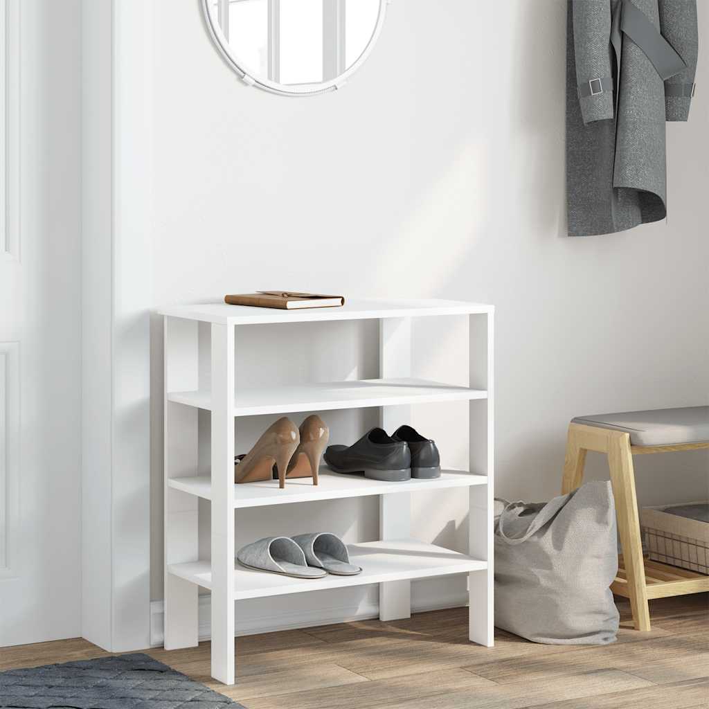 vidaXL Mueble zapatero madera contrachapada blanco 61x32x70 cm