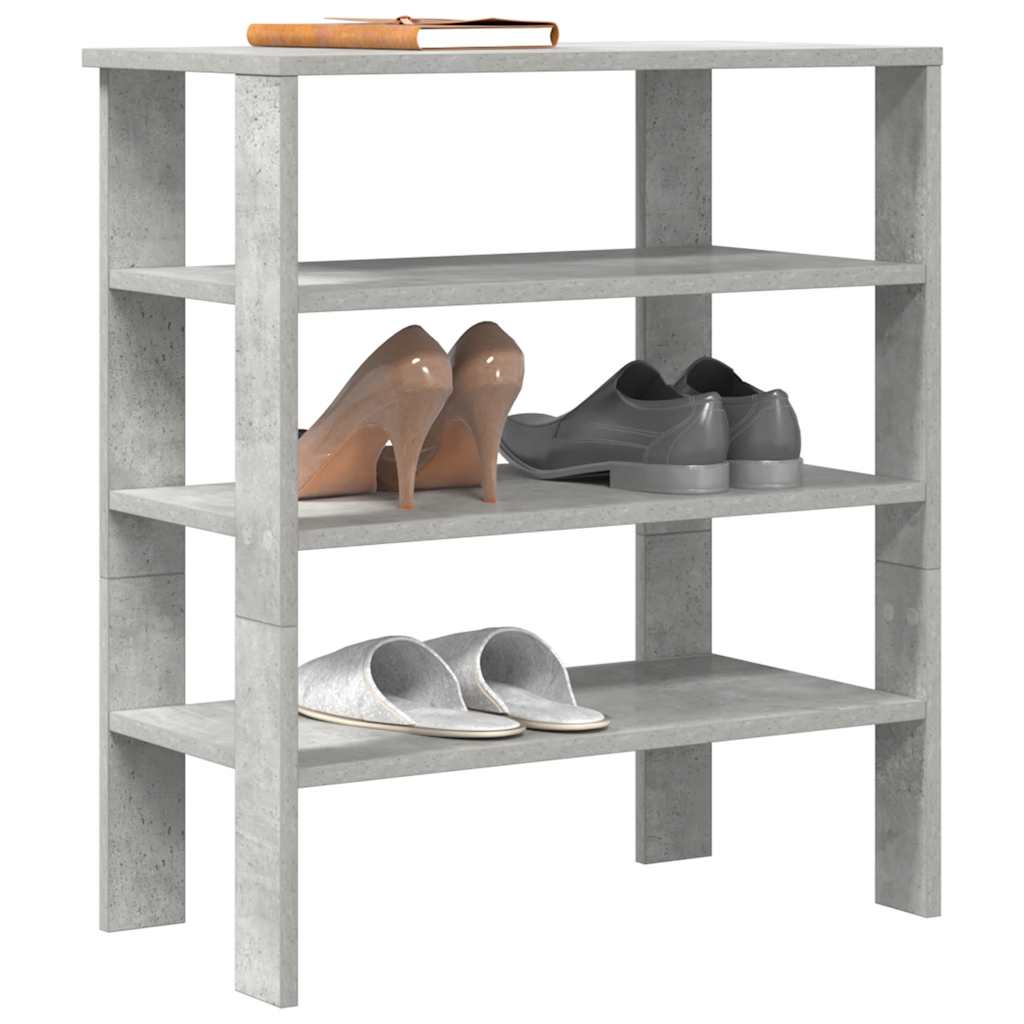 vidaXL Mueble zapatero madera contrachapada gris hormigón 61x32x70 cm