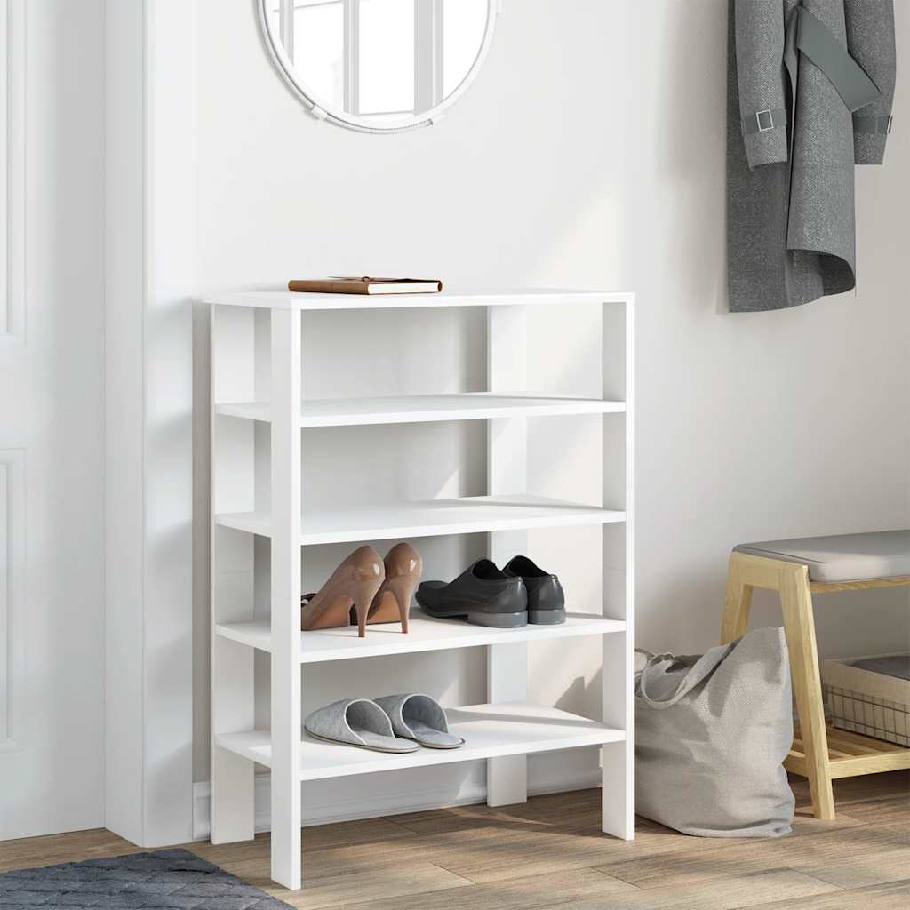 vidaXL Mueble zapatero madera contrachapada blanco 61x32x87,5 cm