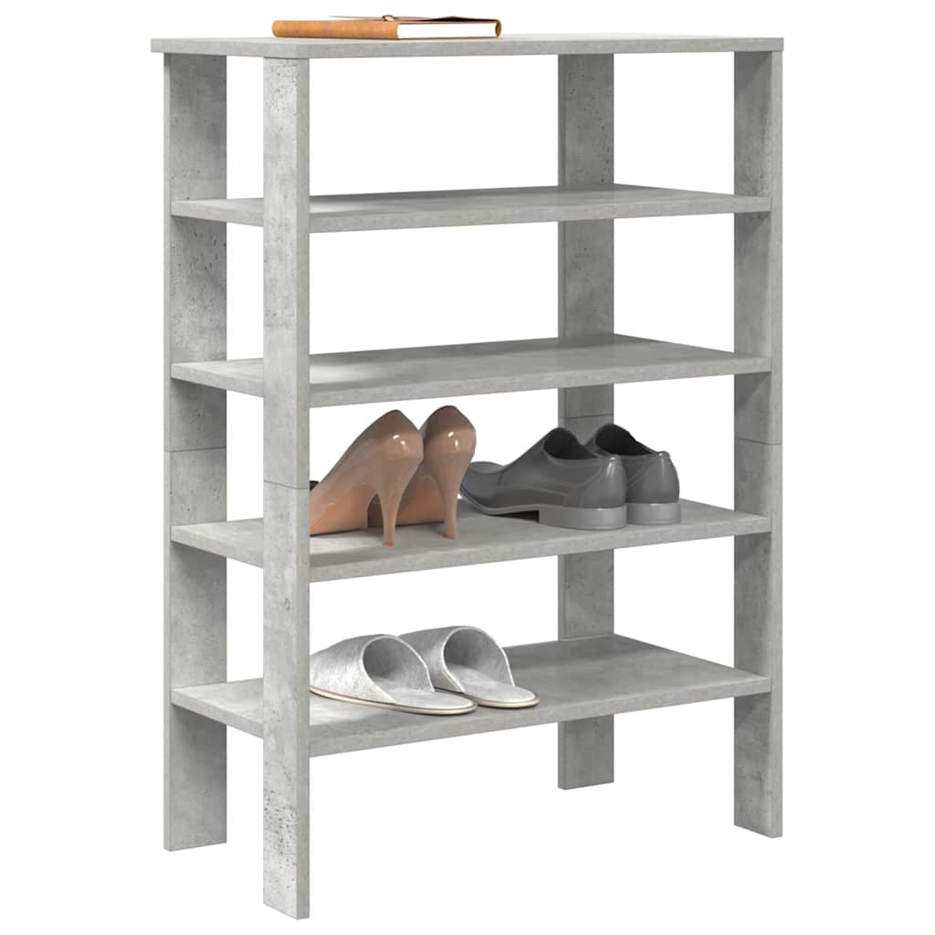 vidaXL Mueble zapatero madera contrachapada gris hormigón 61x32x87,5cm