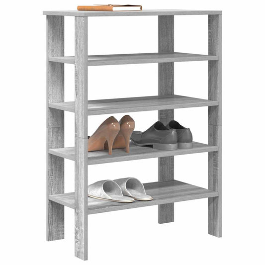 vidaXL Mueble zapatero madera contrachapada gris sonoma 61x32x87,5 cm