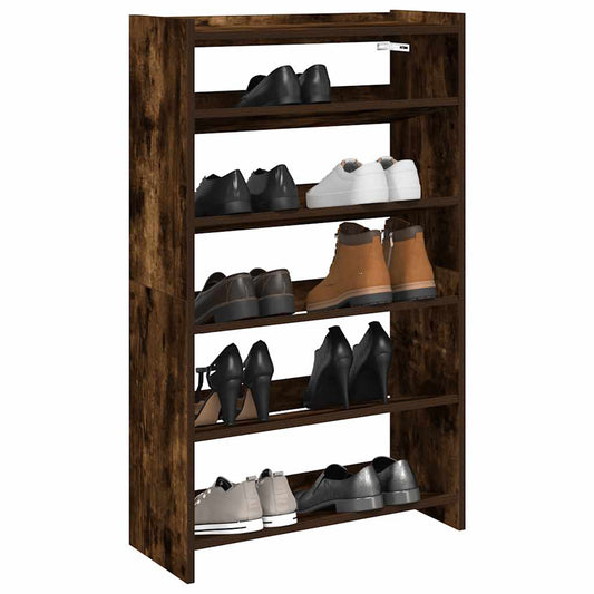 vidaXL Zapatero madera contrachapada roble ahumado 60x25x100 cm