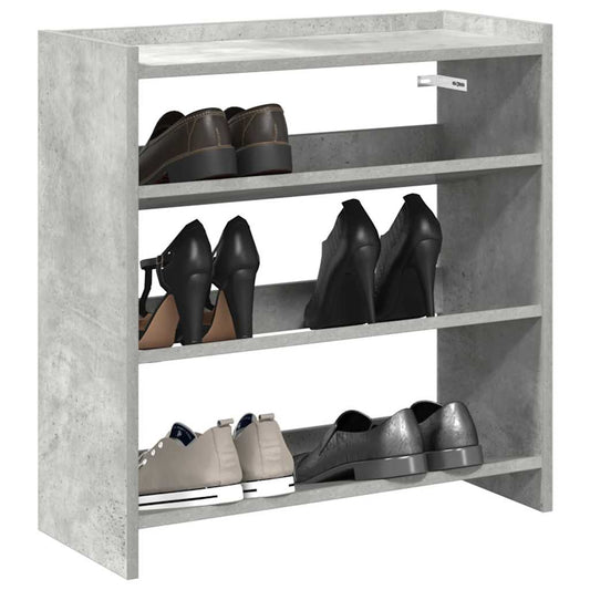 vidaXL Mueble zapatero madera contrachapada gris hormigón 60x25x62 cm