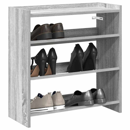 vidaXL Mueble zapatero madera contrachapada gris sonoma 60x25x62 cm