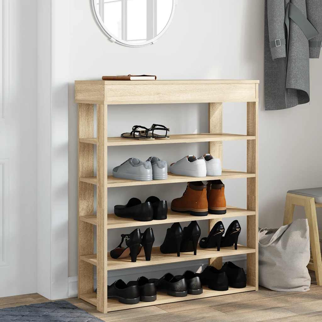 vidaXL Mueble zapatero madera de ingeniería roble sonoma 80x30x98 cm