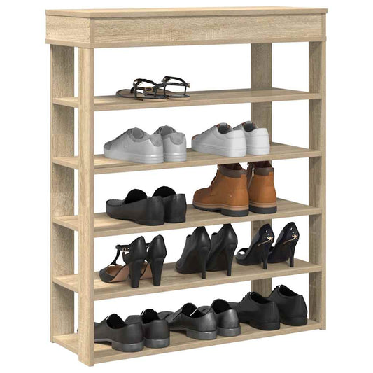 vidaXL Mueble zapatero madera de ingeniería roble sonoma 80x30x98 cm