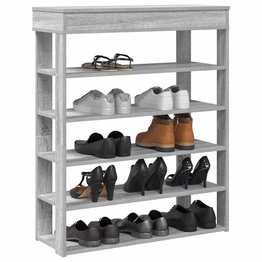 vidaXL Mueble zapatero madera de ingeniería gris sonoma 80x30x98 cm