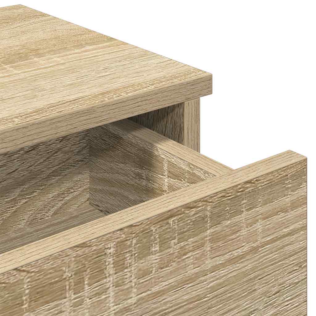 vidaXL Estante de pared con cajones madera contrachapada roble sonoma