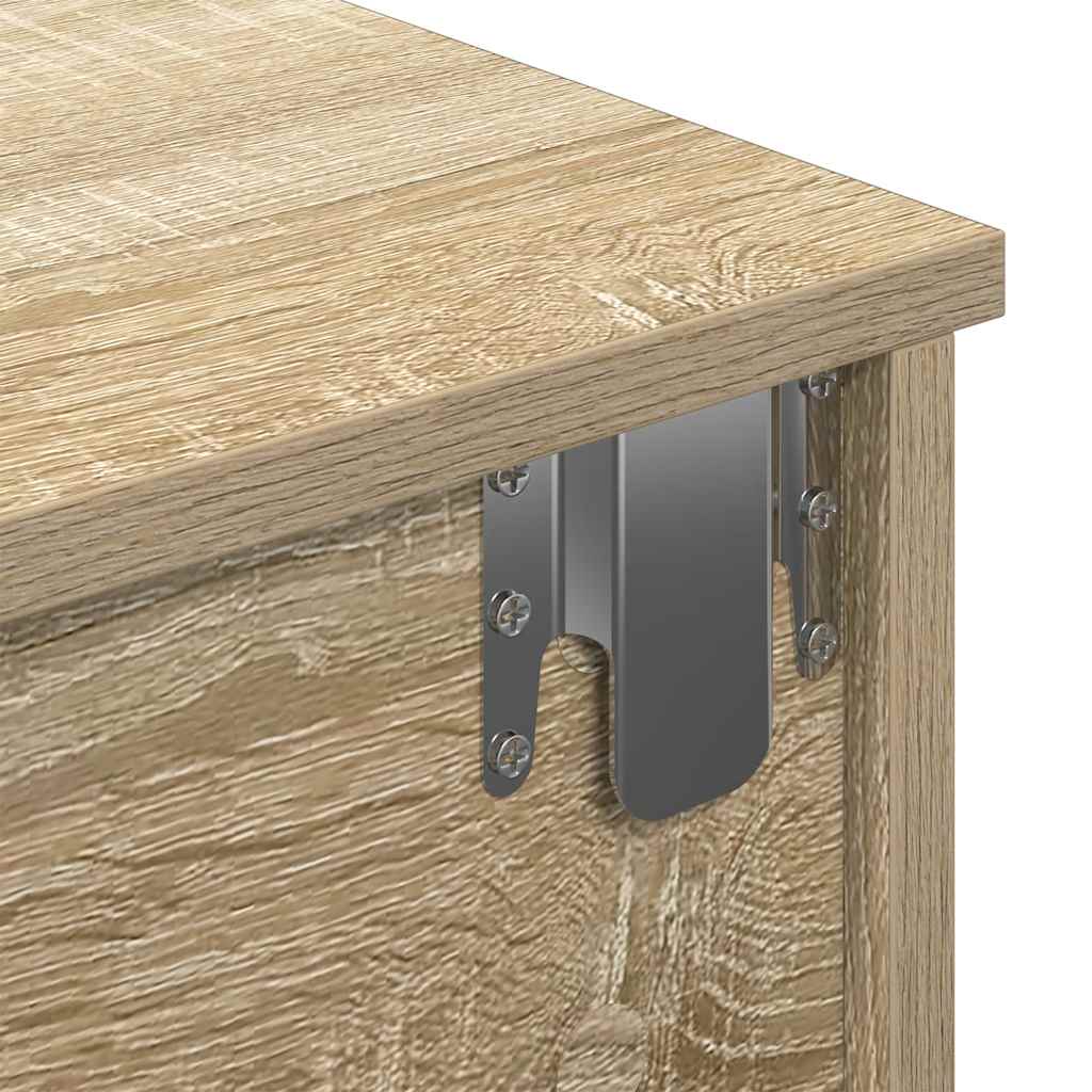 vidaXL Estante de pared con cajones madera contrachapada roble sonoma