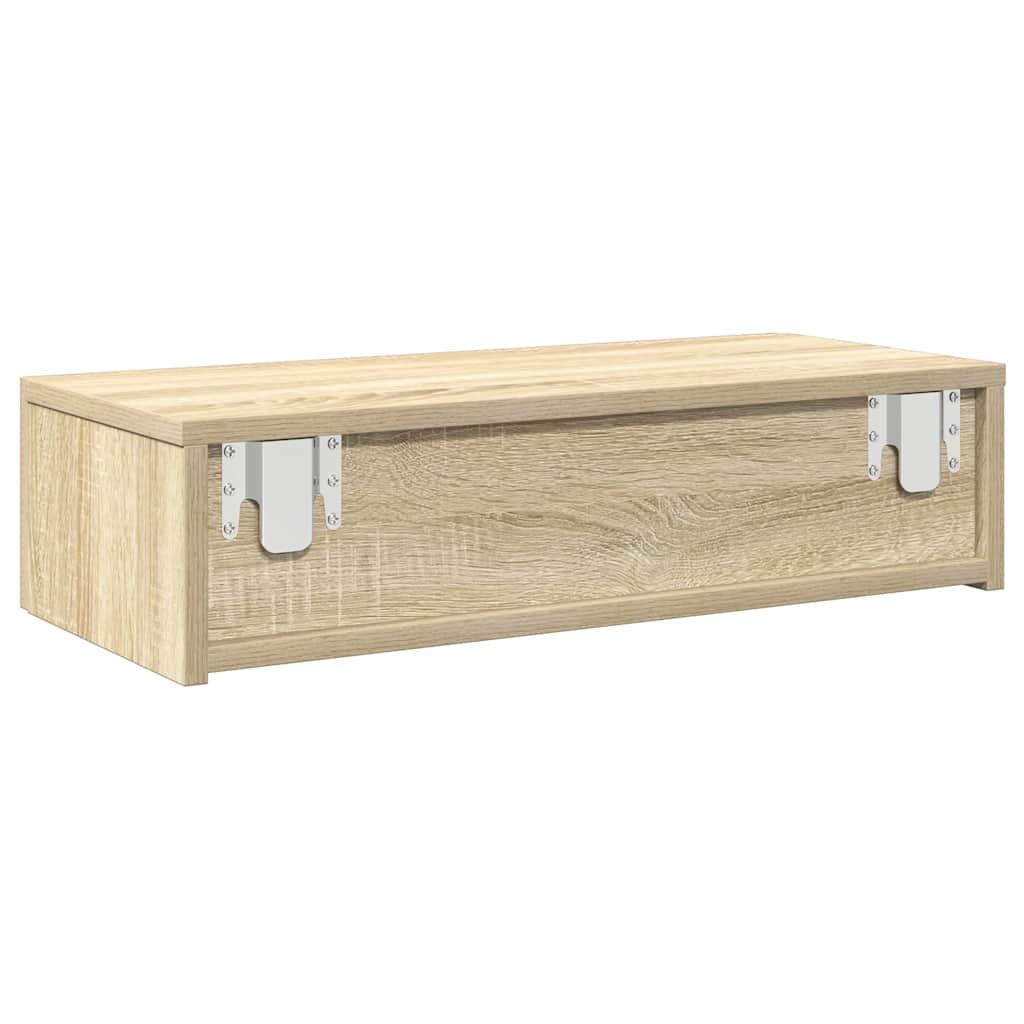 vidaXL Estante de pared con cajones madera contrachapada roble sonoma