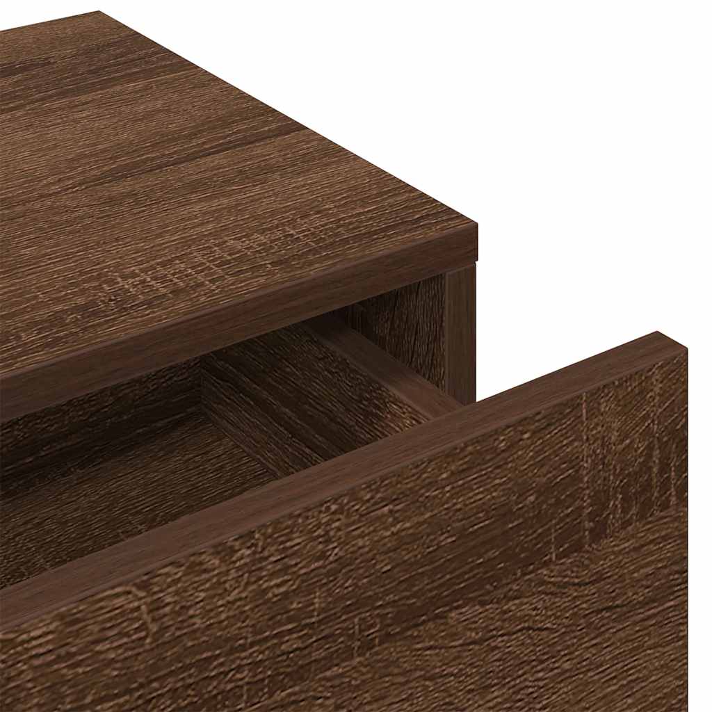 vidaXL Estante de pared con cajones madera contrachapada roble marrón