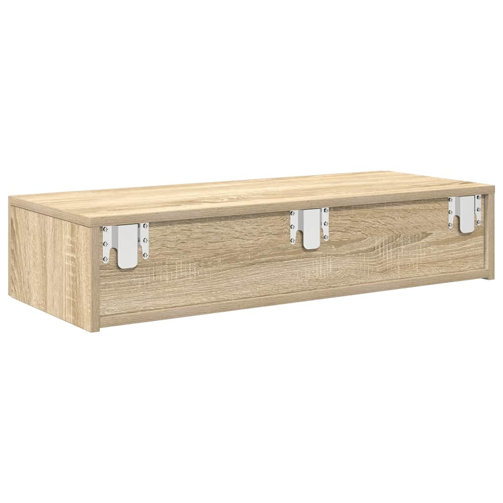 vidaXL Estante de pared con cajones madera contrachapada roble sonoma