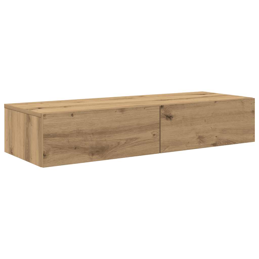 vidaXL Estantería de pared con cajones madera de contrachapada