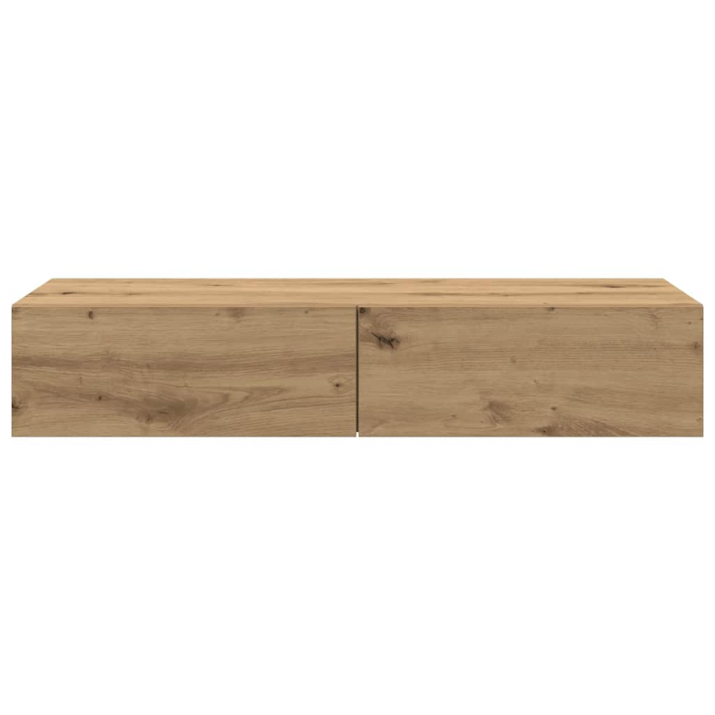 vidaXL Estantería de pared con cajones madera de contrachapada