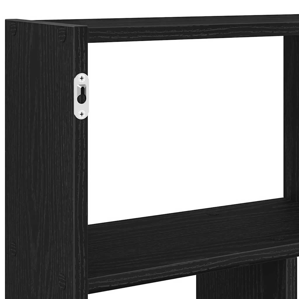 vidaXL Estante cubo de pared 12 compartimentos madera ingeniería negro