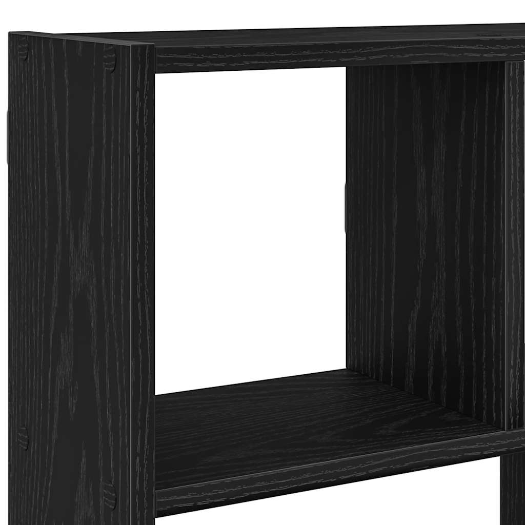 vidaXL Estante cubo de pared 12 compartimentos madera ingeniería negro