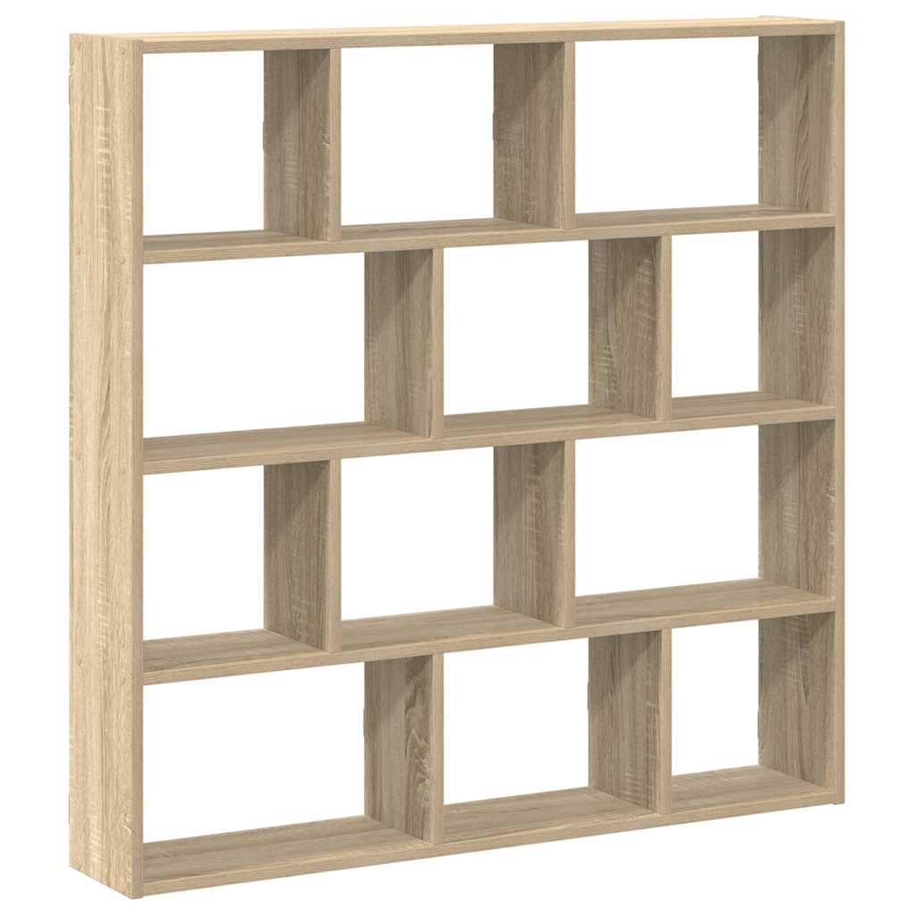 vidaXL Estante cubo de pared 12 compartimentos madera roble sonoma