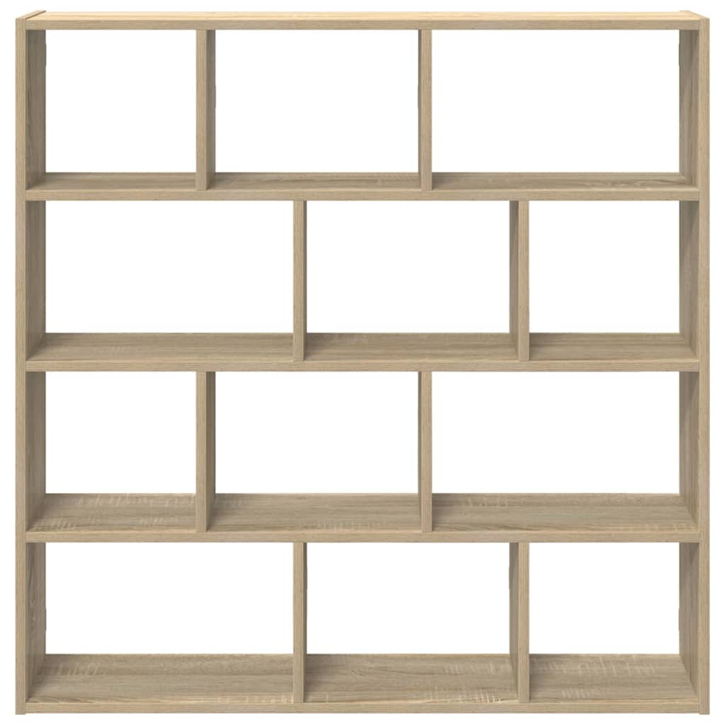 vidaXL Estante cubo de pared 12 compartimentos madera roble sonoma