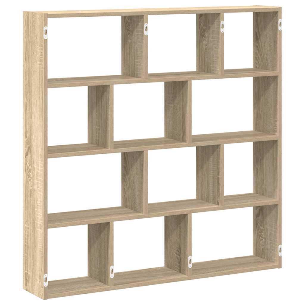 vidaXL Estante cubo de pared 12 compartimentos madera roble sonoma