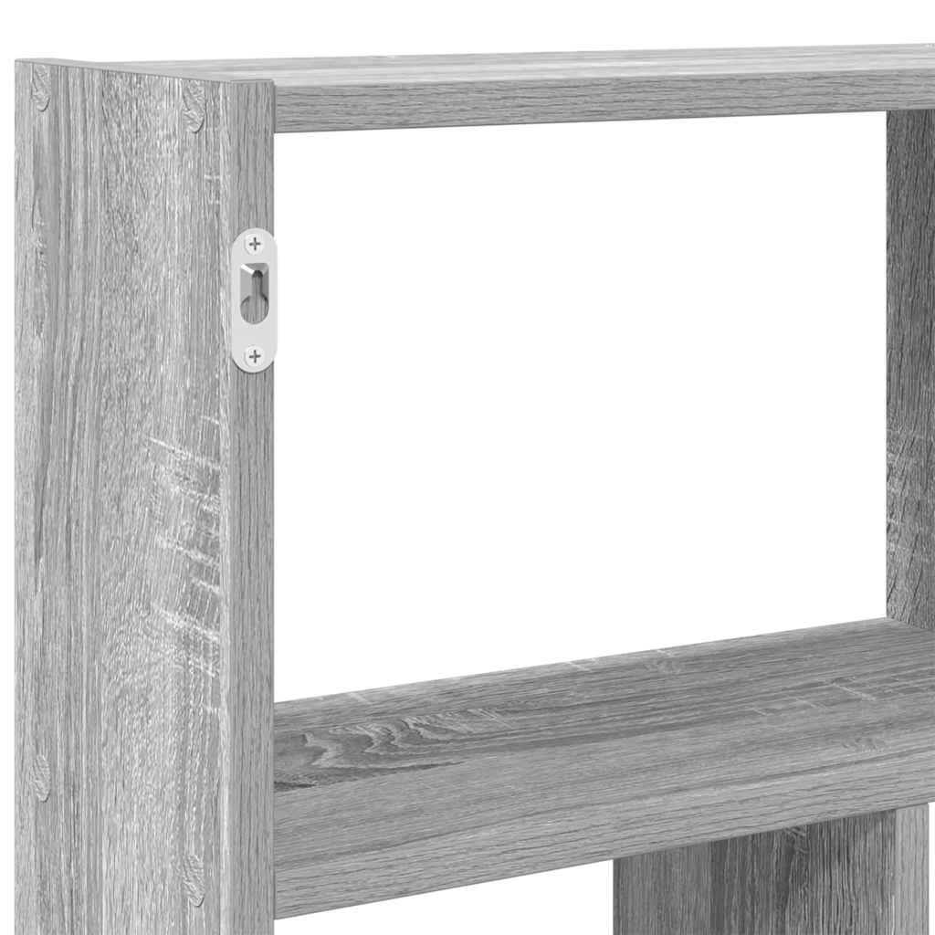 vidaXL Estante cubo de pared 12 compartimentos madera gris sonoma