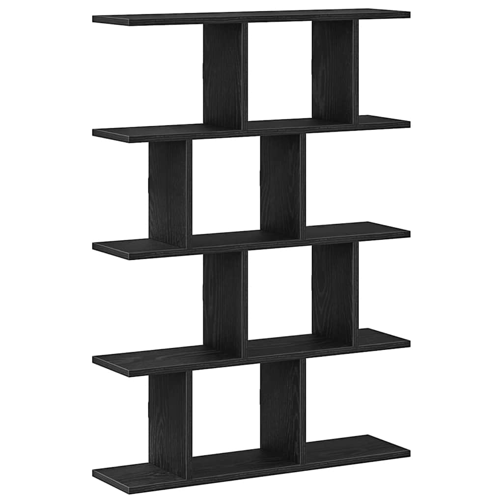 vidaXL Estante cubo de pared 12 compartimentos madera ingeniería negro