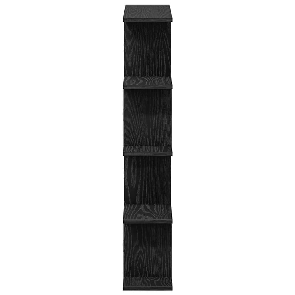 vidaXL Estante cubo de pared 12 compartimentos madera ingeniería negro